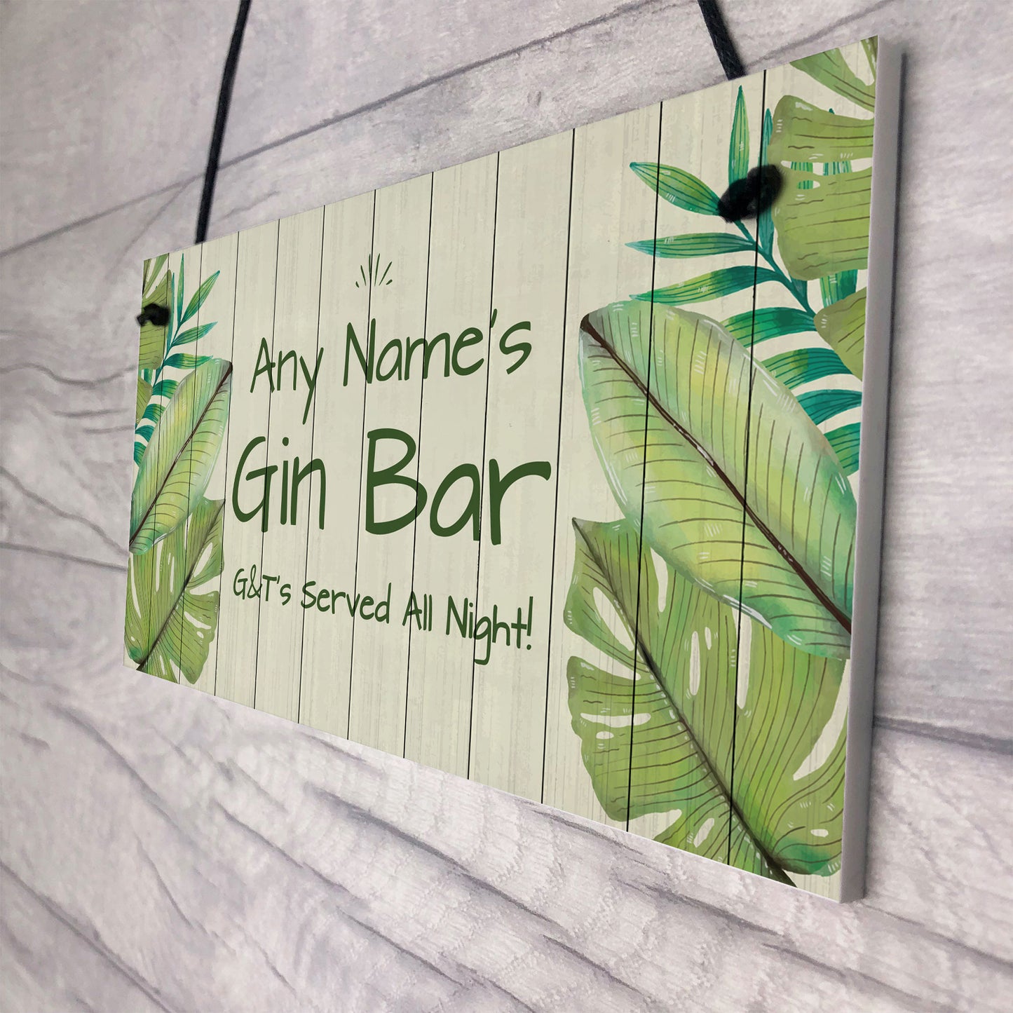 Shabby Chic GIN BAR Sign PERSONALISED Home Bar Kitchen Sign
