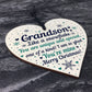 Grandson Christmas Ornament Bauble Wooden Heart Keepsake Gift