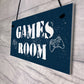 Games Room Man Cave Hanging Plaque Gift For Him Bedroom Plaque