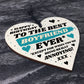 Funny Joke Gift For Boyfriend Birthday Wood Heart Best Boyfriend