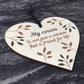Birthday Christmas Gift For COUSIN Wood Heart Thank You Gift