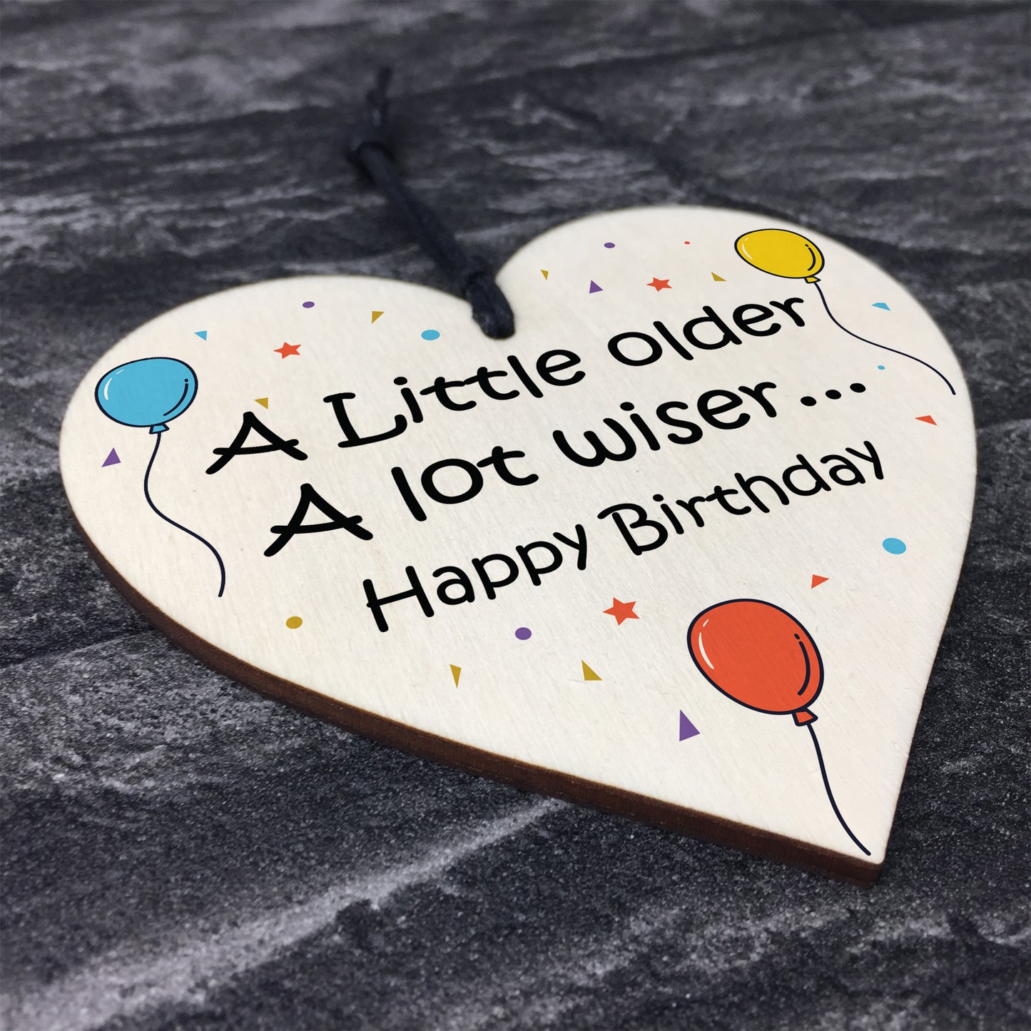 Quirky Birthday Gift For Mum Dad Auntie Uncle Friend Wood Heart
