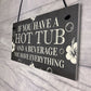 Hot Tub Sign Funny Garden Sign Summer House Plaque Alcohol Gift
