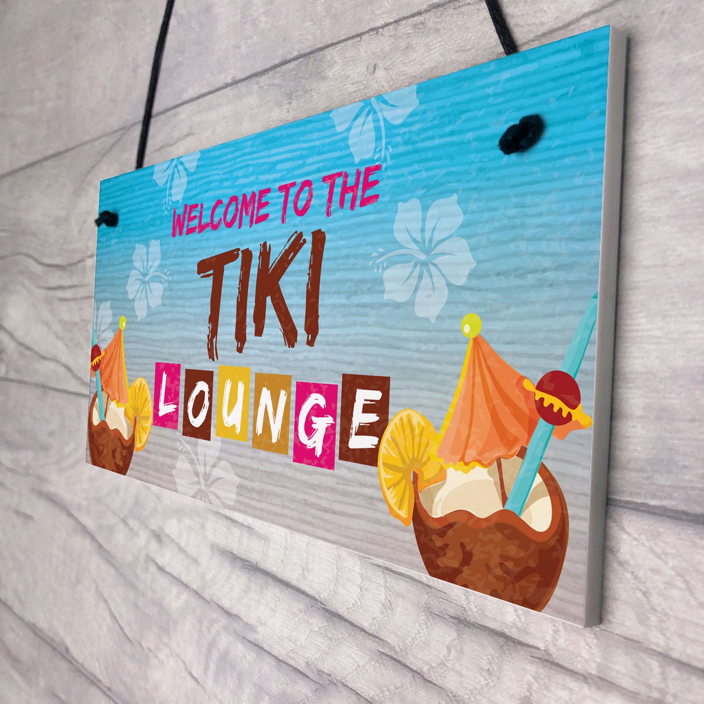 The Tiki Lounge Novelty Home Bar Sign Hanging Garden Bar Decor