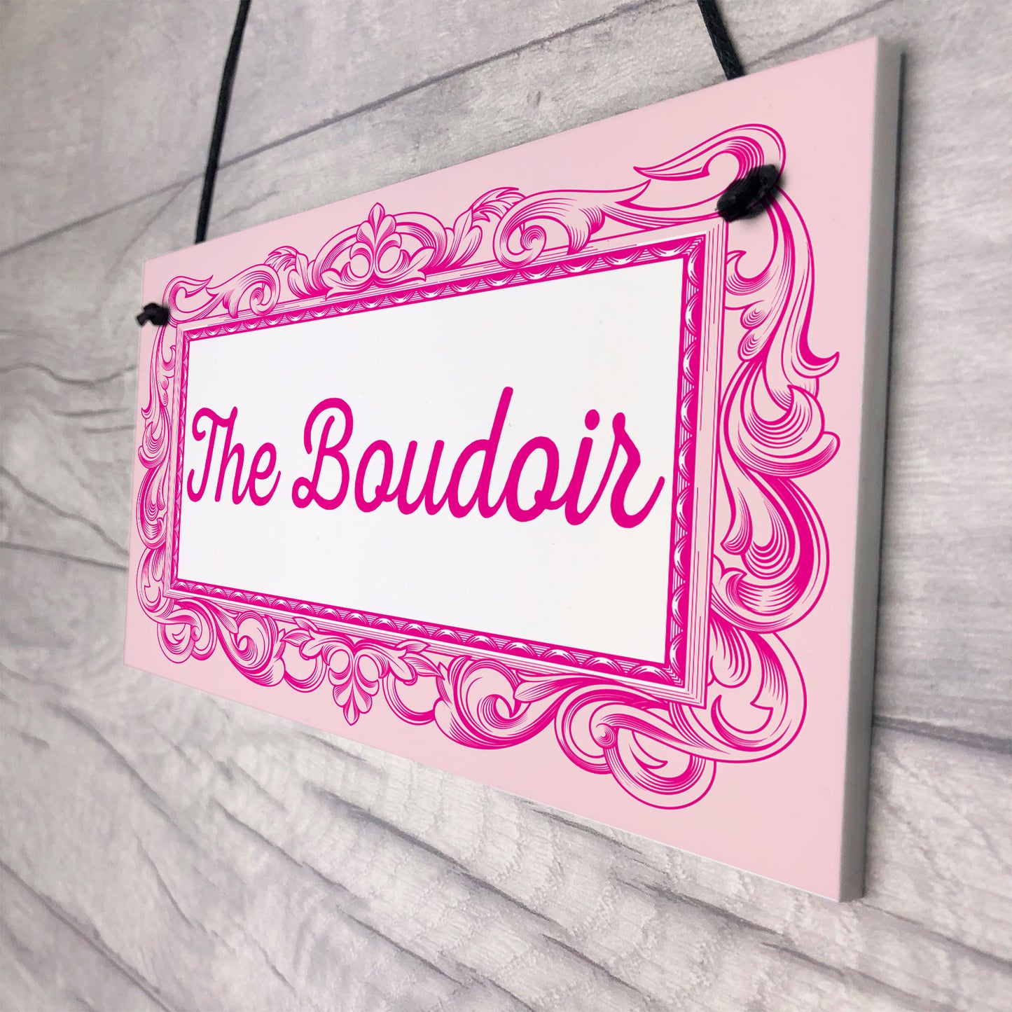 The Boudoir Vintage Shabby French Powder Room Hanging Plaque