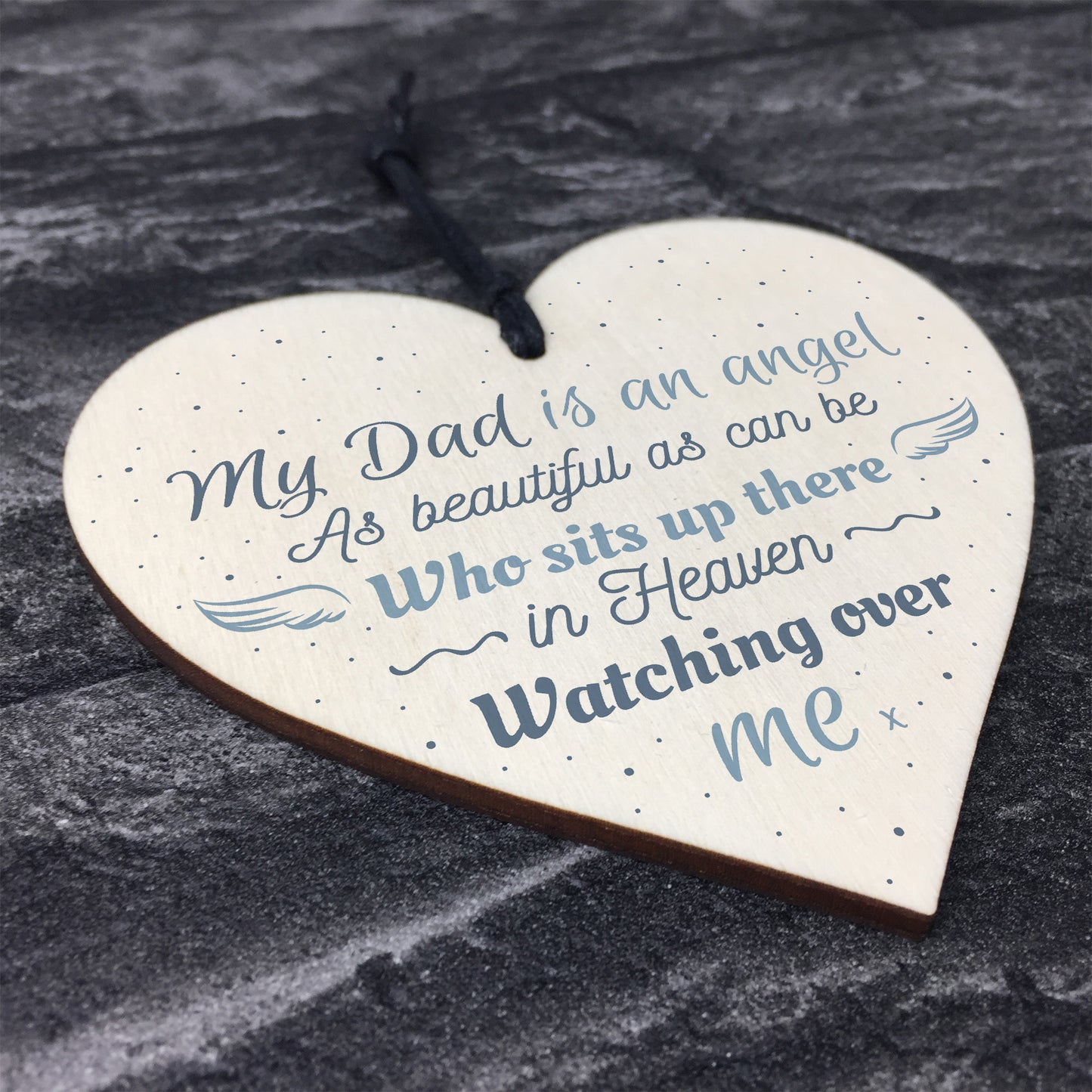 Dad Angel Memorial Plaque Sign Memory Fathers Day Keepsake Gift
