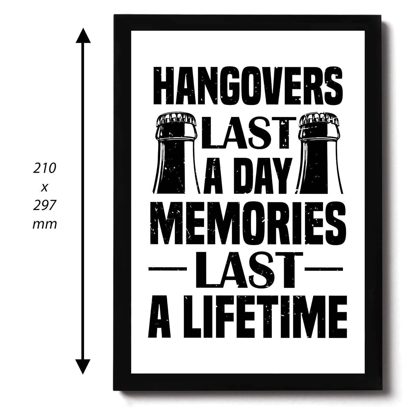 Funny Alcohol Sign Bar Signs For Home Man Cave FRAMED Print