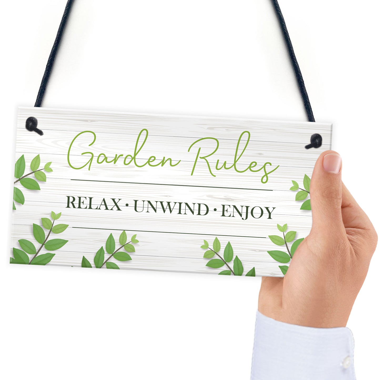 3 PACK Garden Rules Hanging Sign Bundle Gift For Her Women