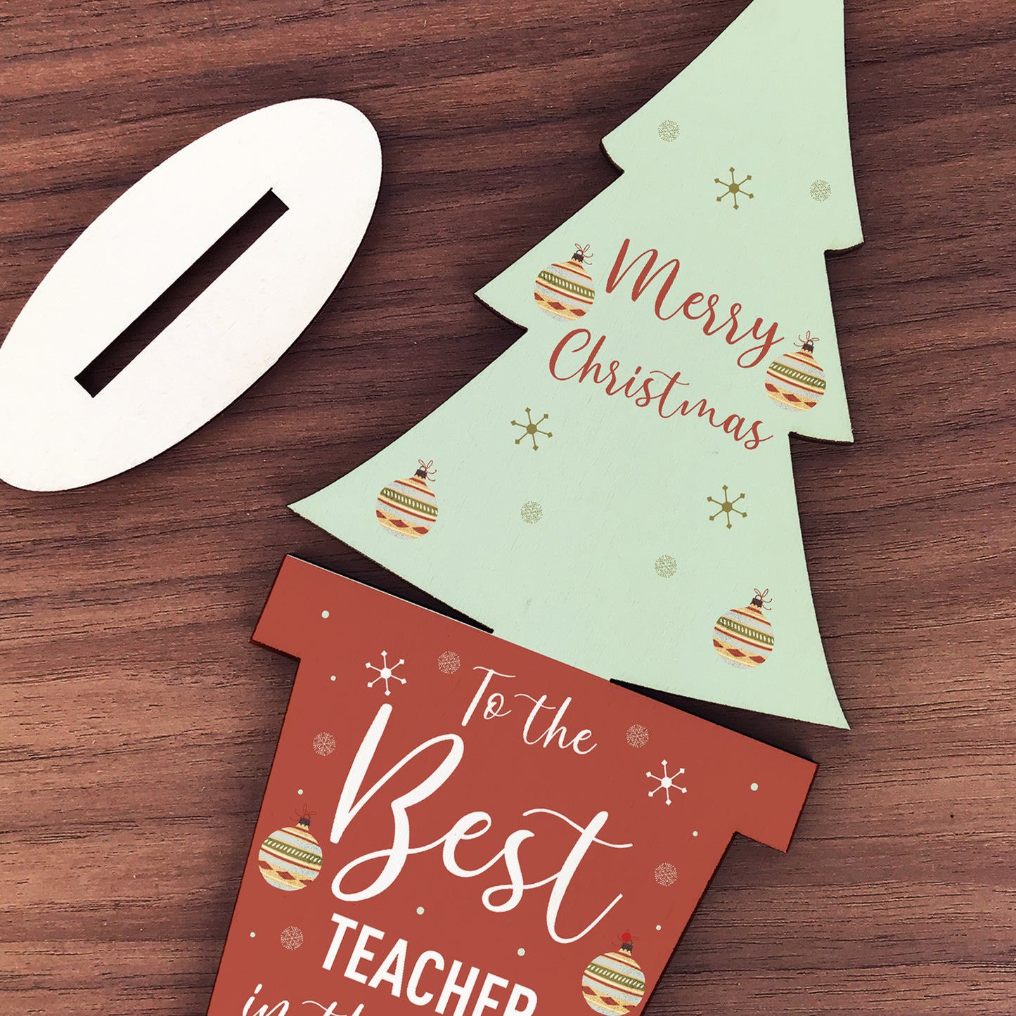 Christmas Gift From Child Wooden Christmas Tree Teacher Xmas