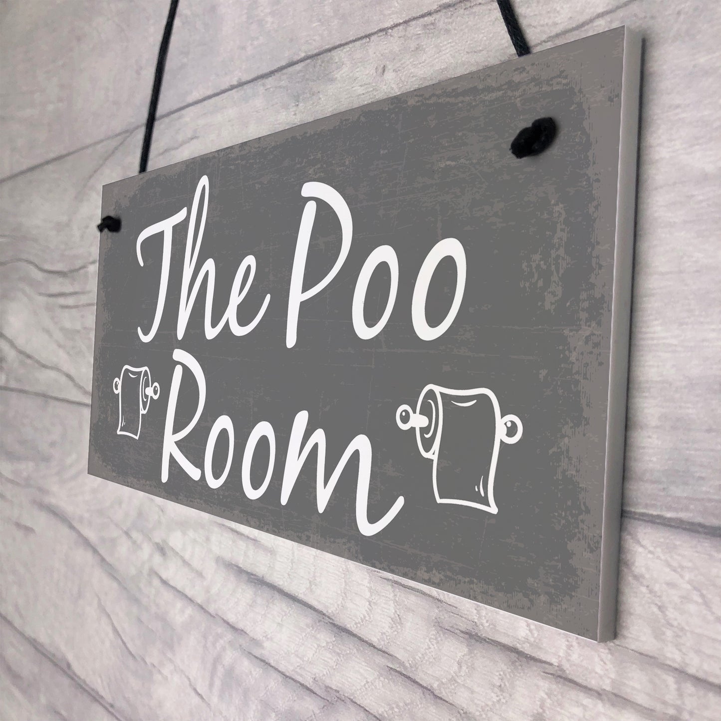 The Poo Room Shabby Chic Bathroom Toilet Loo Plaque Door Sign