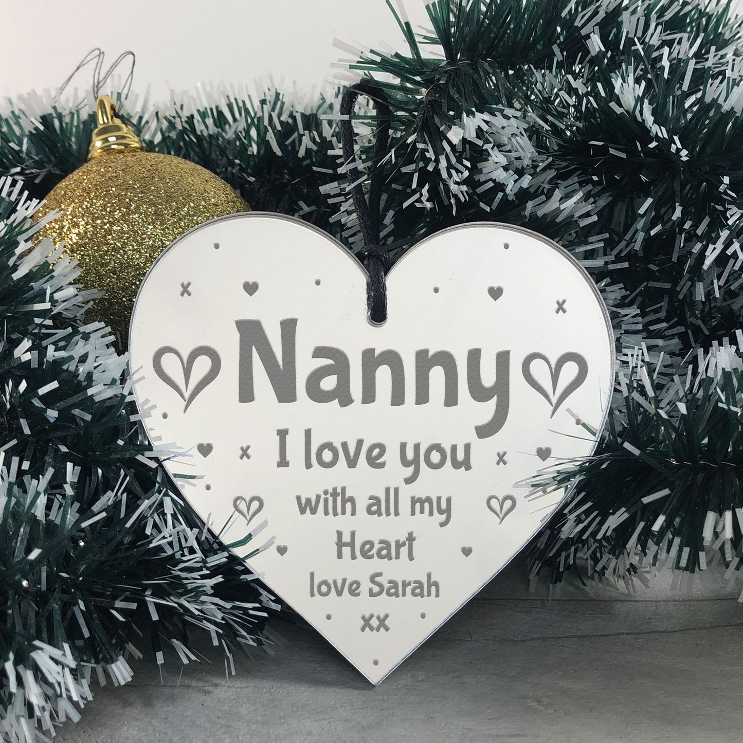 Nanny Gift Personalised Heart Engraved Love Thank You Gift