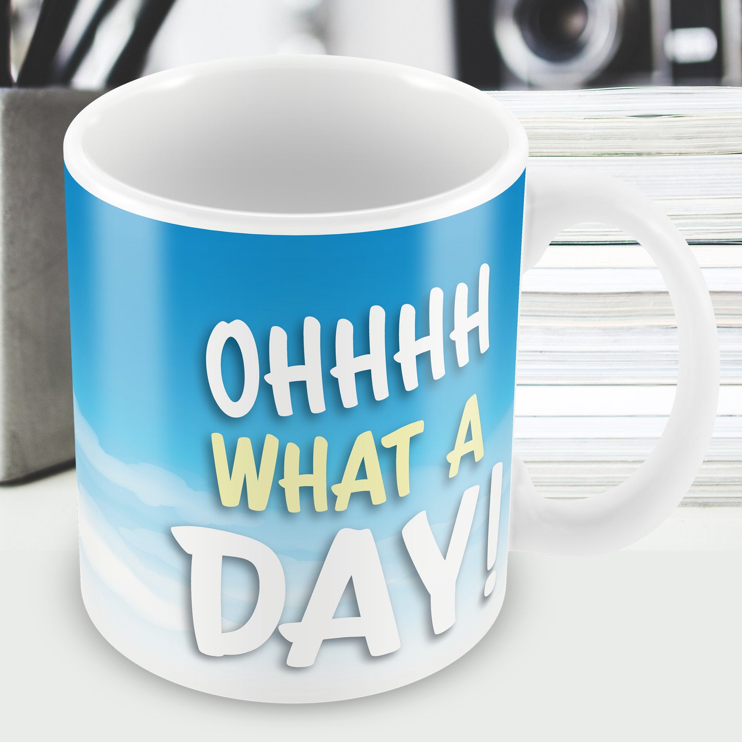 OH WHAT A DAY Funny Joke Mug Gift For Him Her Novelty Birthday