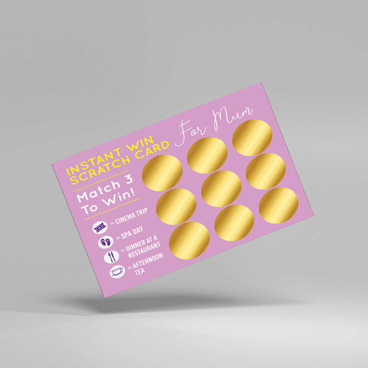 Mum Scratch Card Mothers Day Birthday Gift for Mum Surprise Gift