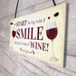 Funny Wine Gift Kitchen Bar Plaque Wine Lover Gift Alcohol Gift