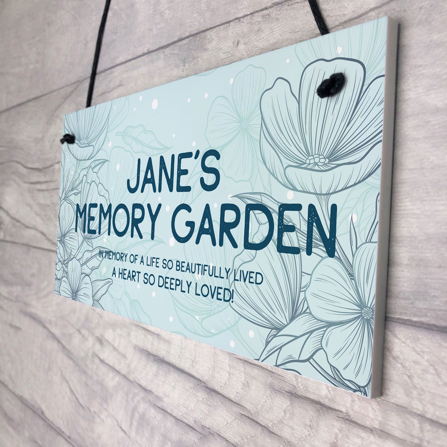 Memory Garden Plaque Personalised Mum Nan Auntie Memorial