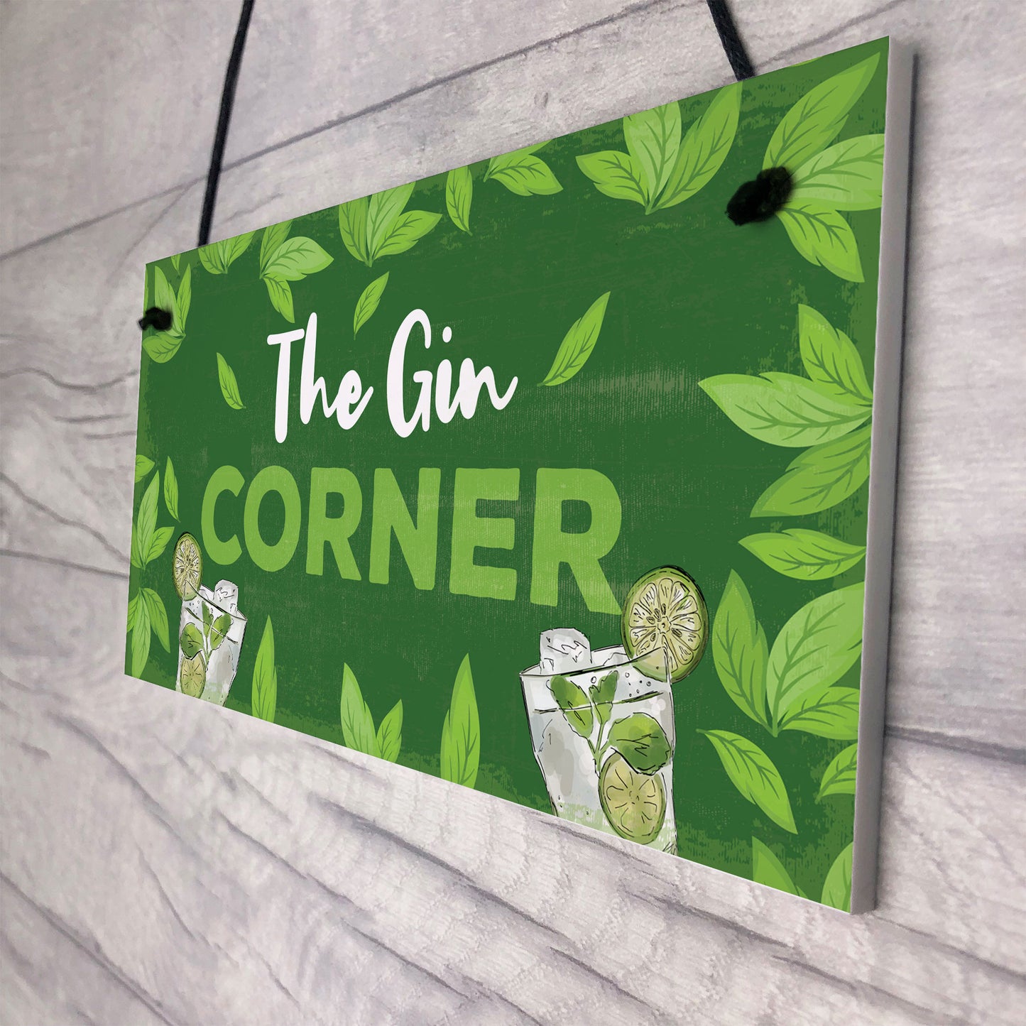 Funny Gin Gift Gin Corner Sign  Bar Sign For Garden Summerhouse