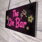 Novelty Gin Bar Sign Neon Effect Home Bar Man Cave Kitchen Sign