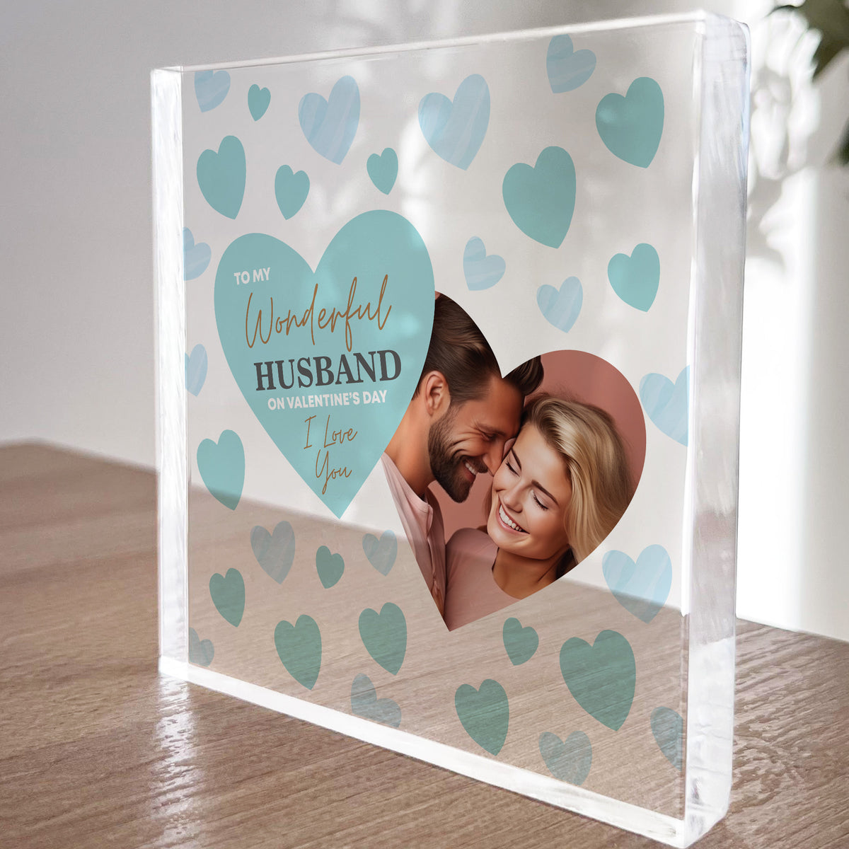 Personalised Valentines Gifts For Husband Acrylic Photo Block