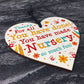 Leaving Nursery Gift Wooden Heart Thank You Nursery Teacher Gift