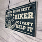 Motorbike Biker Hanging Plaque Man Cave Sign Gift For Men Dad