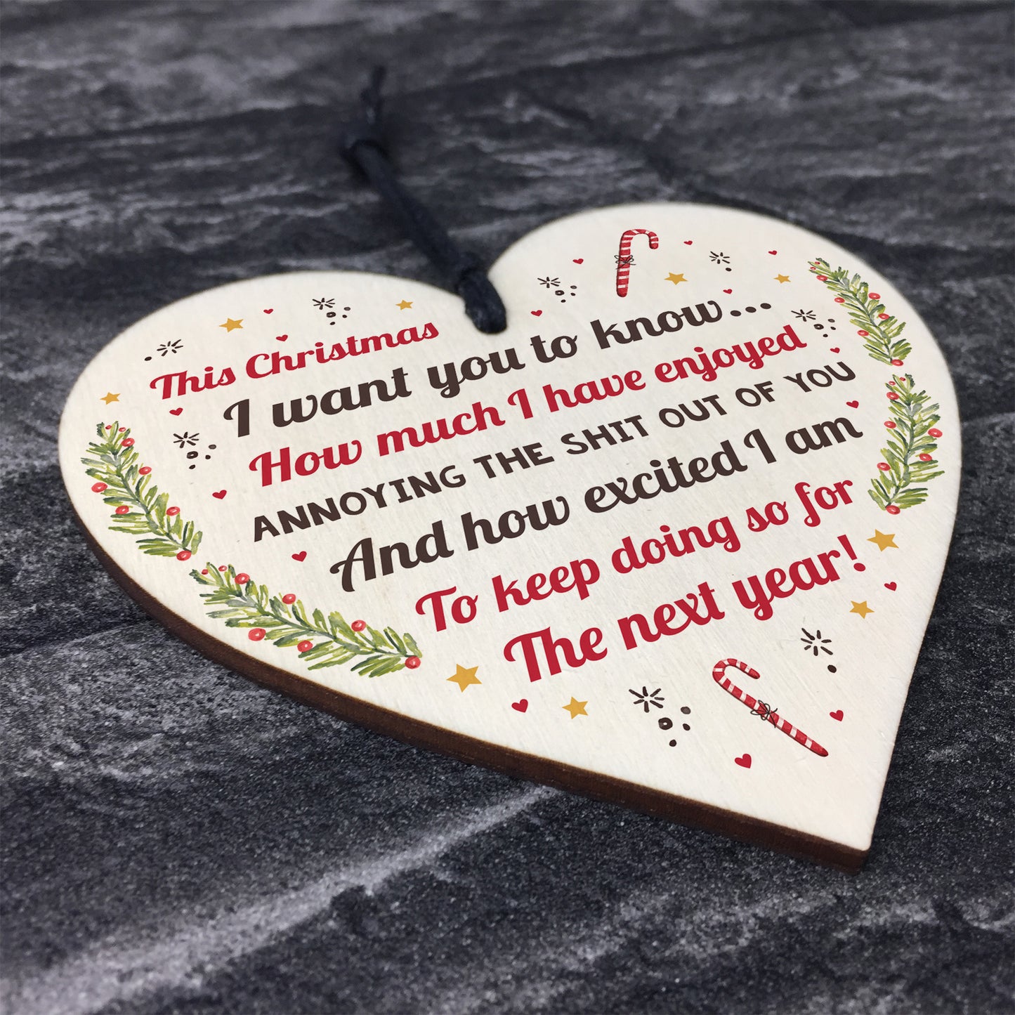 Handmade Funny Christmas Gift For Boyfriend Girlfriend Heart