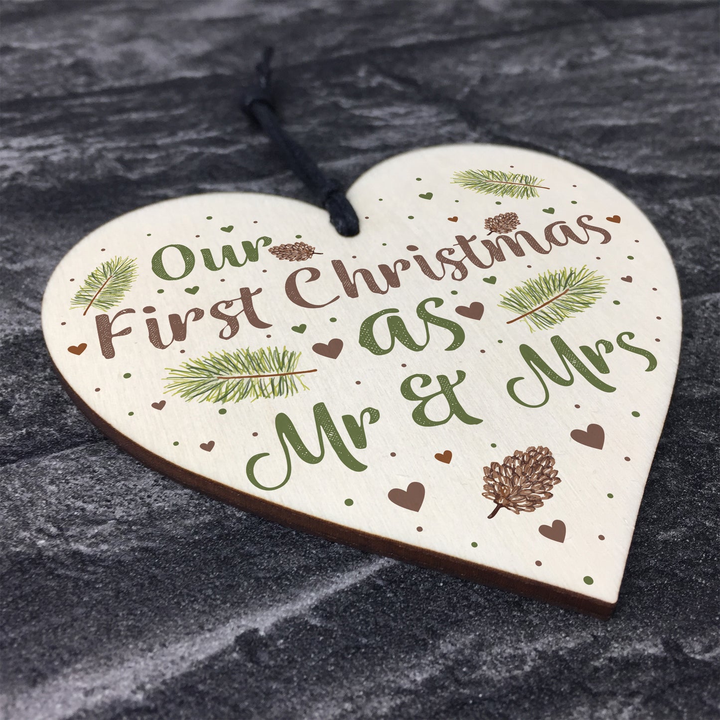 First Christmas Mr and Mrs Tree Bauble Wedding Anniversary Gifts