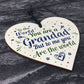 Grandad Ornament Keepsake Wooden Heart Birthday Christmas Card