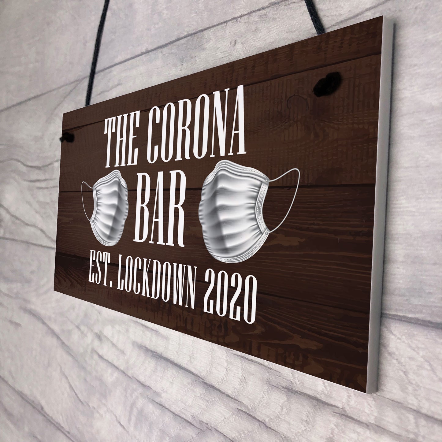 The Corona Bar Lockdown Sign Novelty Bar Hanging Sign Man Cave