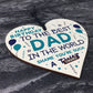 Funny Happy Birthday Gift For Dad Wood Heart Dad Birthday Card