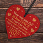 Anniversary Card Gift For Him Or Her WOOD HEART Husband And Wife