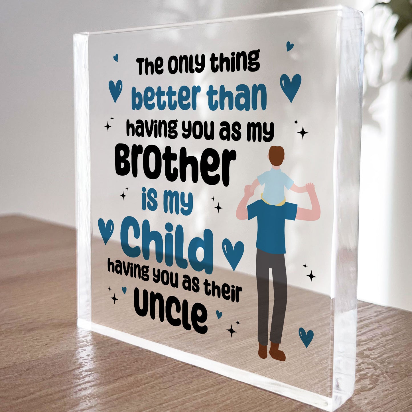Brother Christmas Birthday Gifts From Niece Nephew Acrylic Block