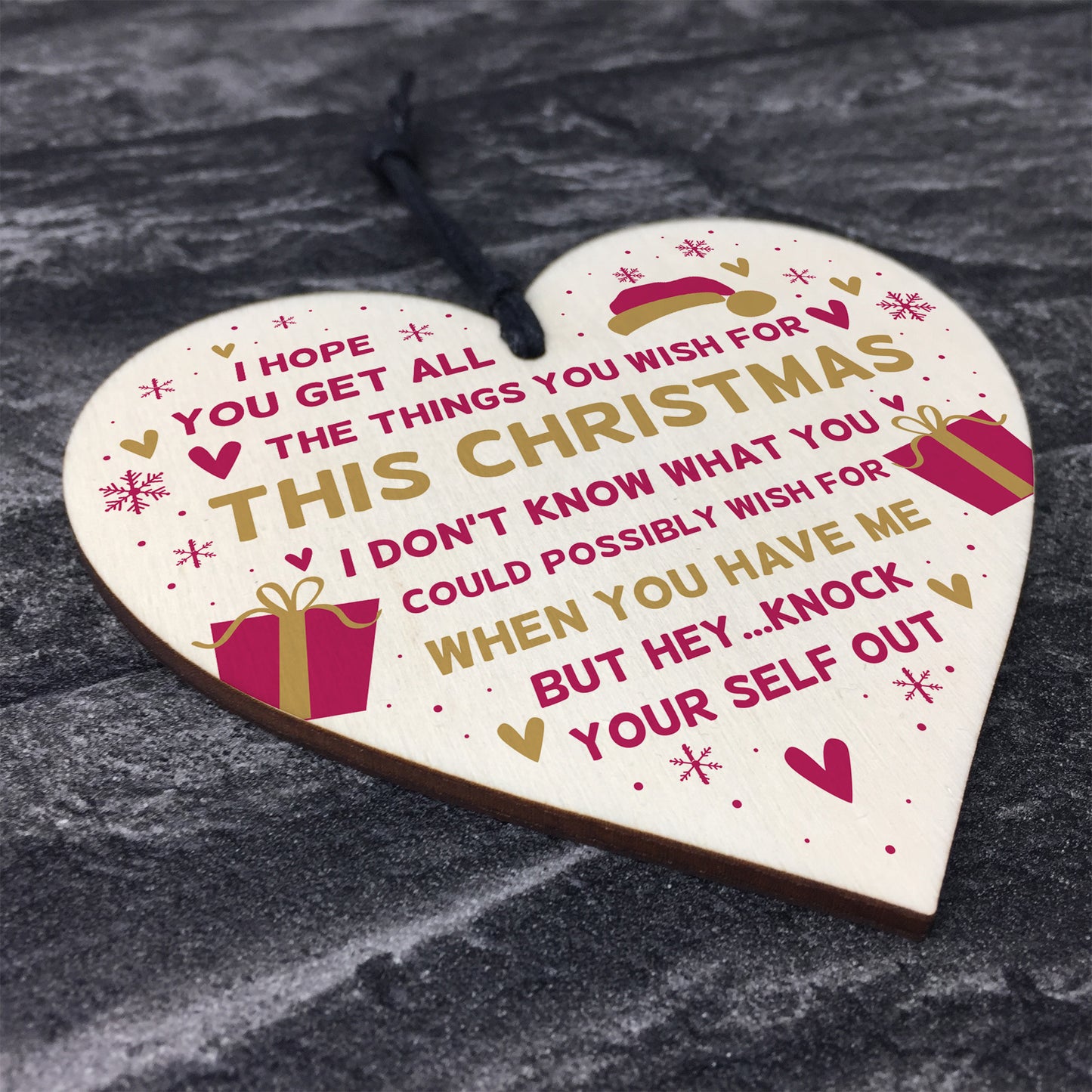 Novelty Funny Christmas Gift For Mum Dad Brother Sister Heart