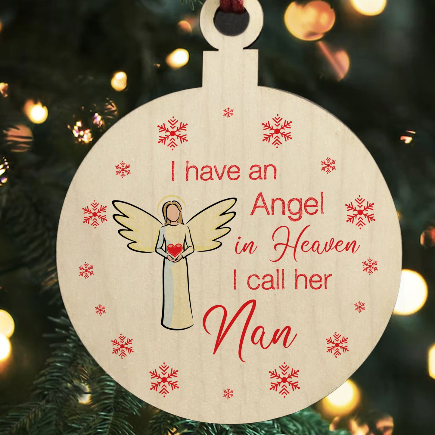 Remembrance Bauble Christmas Tree Decoration For Nan