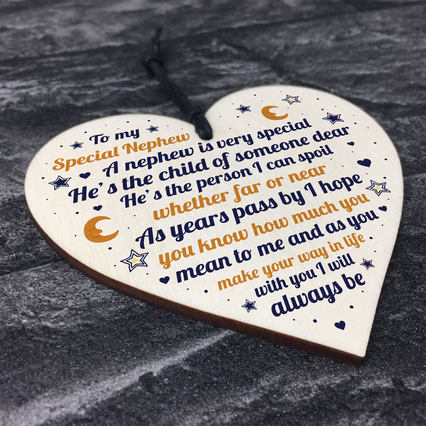 Nephew Gifts From Auntie Uncle Handmade Wooden Heart Gift