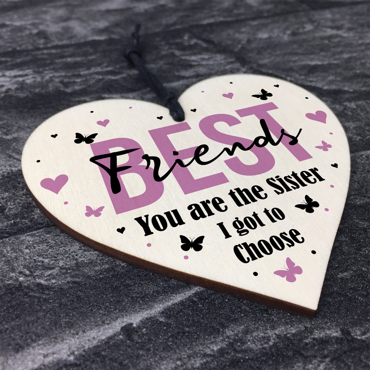 Best Friend Gift Novelty Wood Heart Birthday Christmas Gift