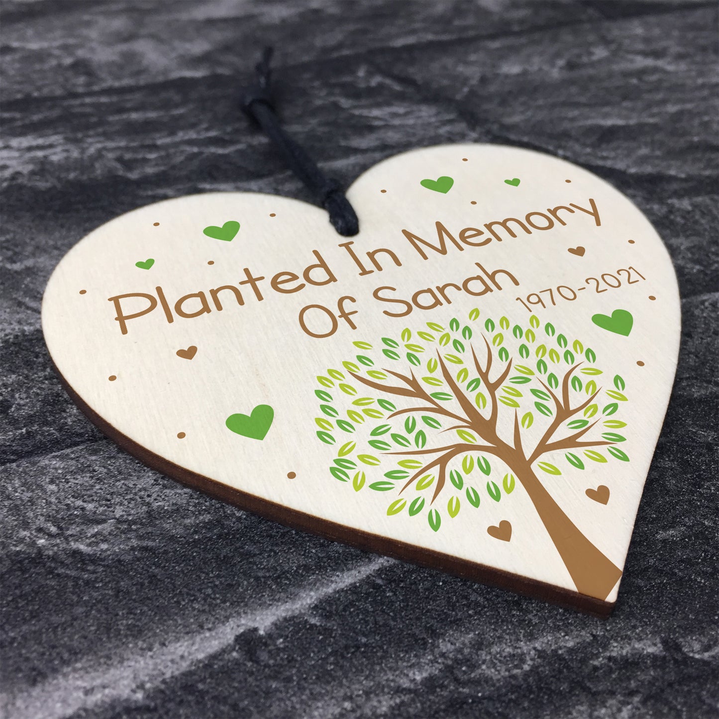 In Memory Plaque Mum Dad Nan Grandad Memorial Gift Wooden Heart