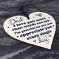 Dad Gifts Wooden Heart Fathers Day Gift Thank Youn Dad Gift
