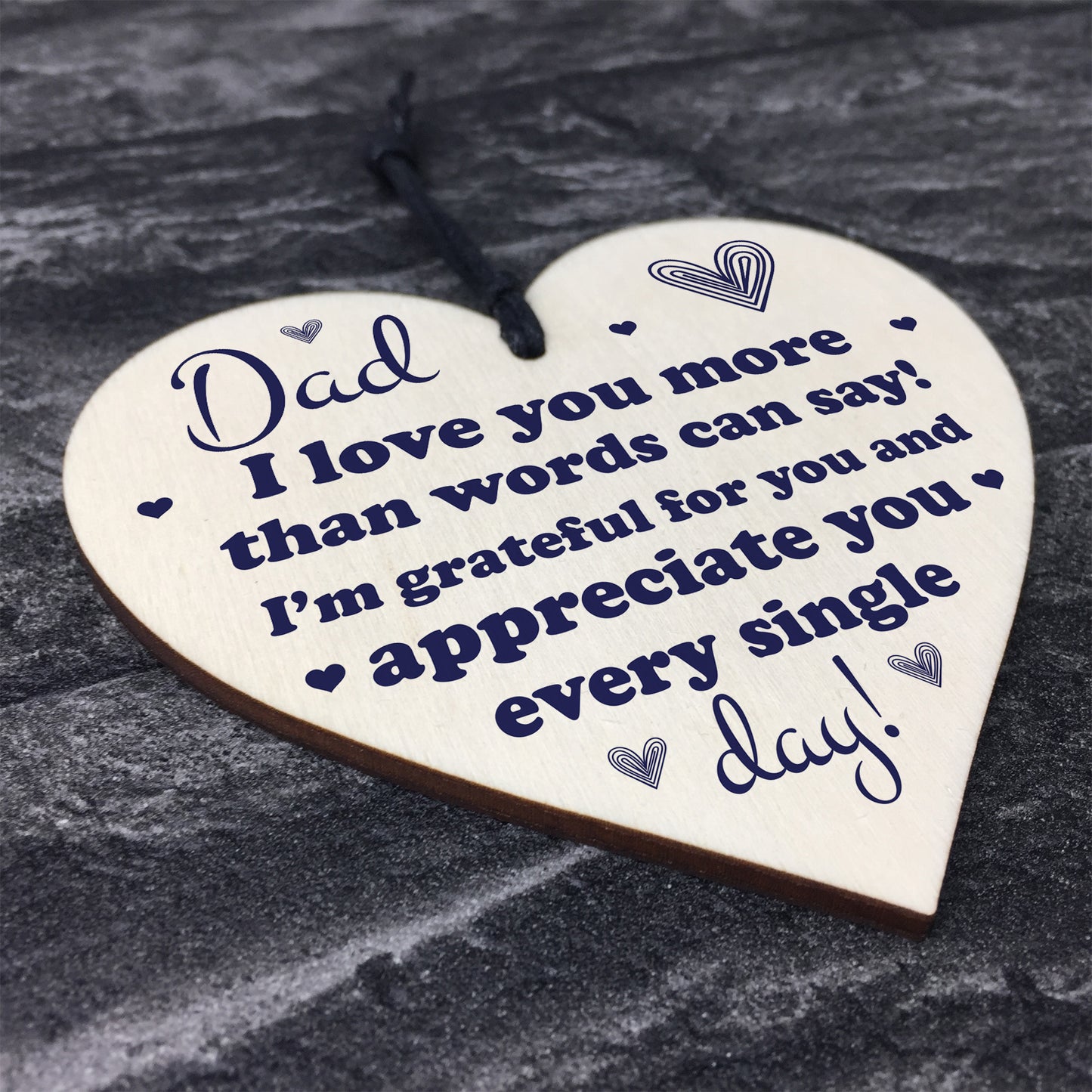 Dad Gifts Wooden Heart Fathers Day Gift Thank Youn Dad Gift