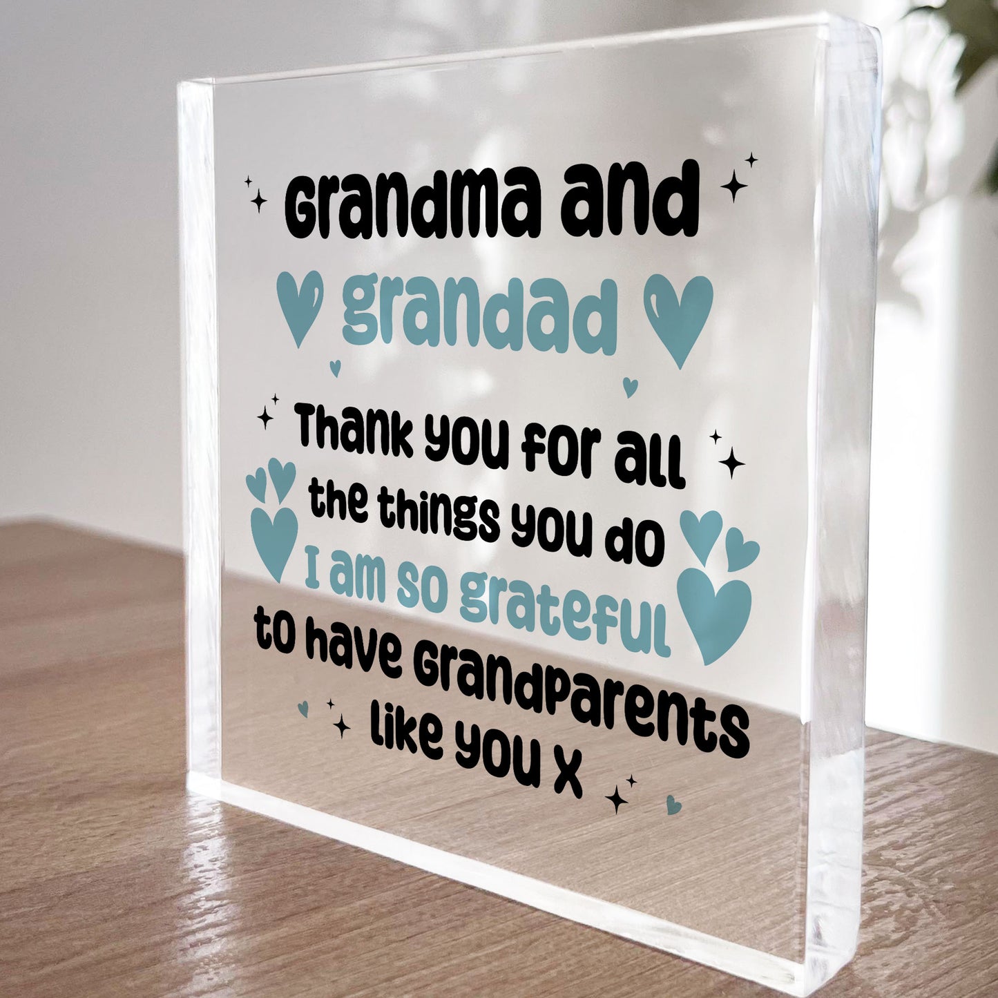Grandma And Grandad Gift Plaque Christmas Birthday Gifts