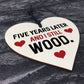 Funny 5th Anniversary Gift For Wife Husband Heart Gift For Him