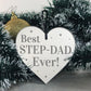 Best Step Dad Gifts Mirror Heart Gift For Dad Novelty Birthday