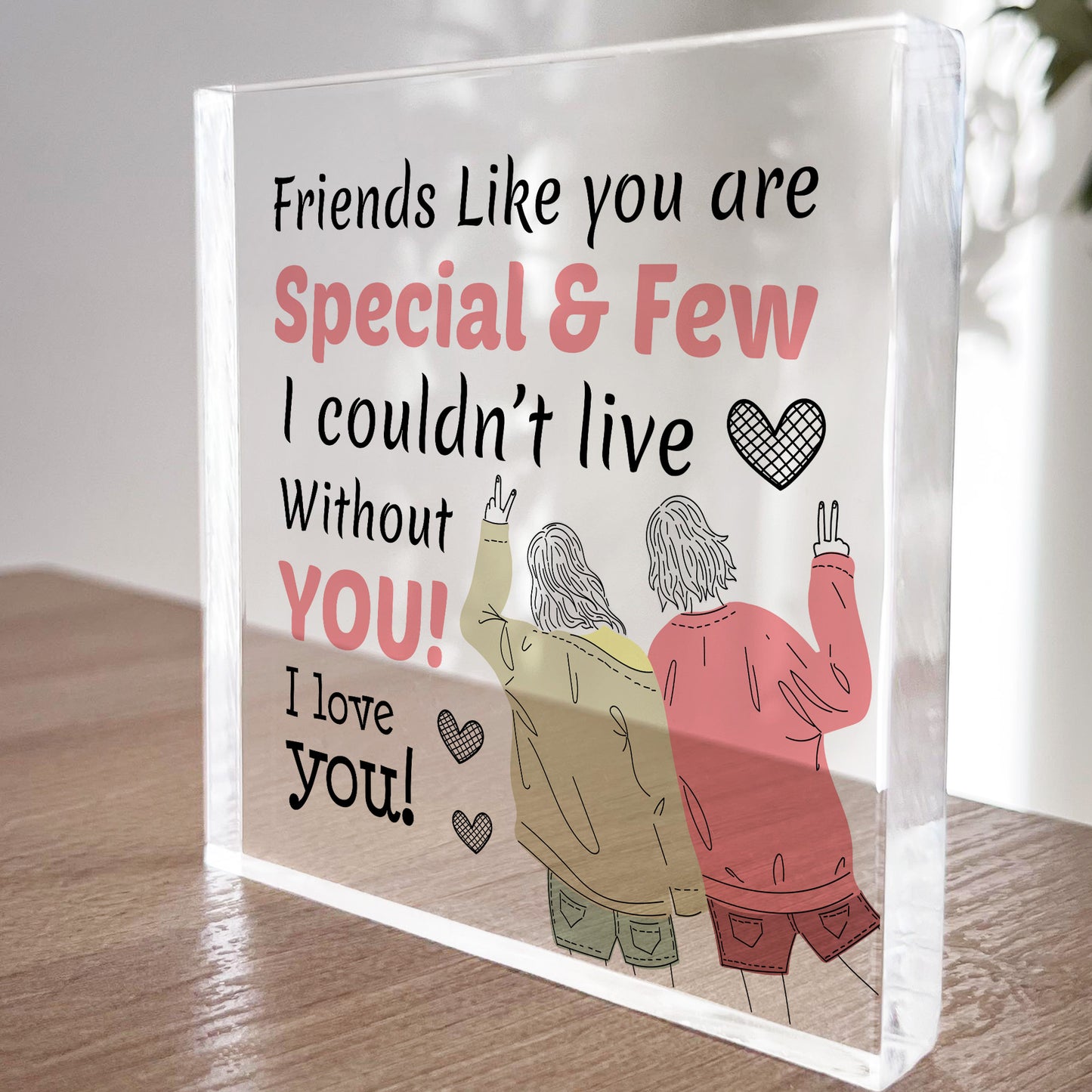 Christmas Gift for Friend Acrylic Plaque Best Friend Friendship