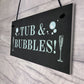 Novelty Hanging Hot Tub Lazy Spa Signs Home Decor Garden Signs
