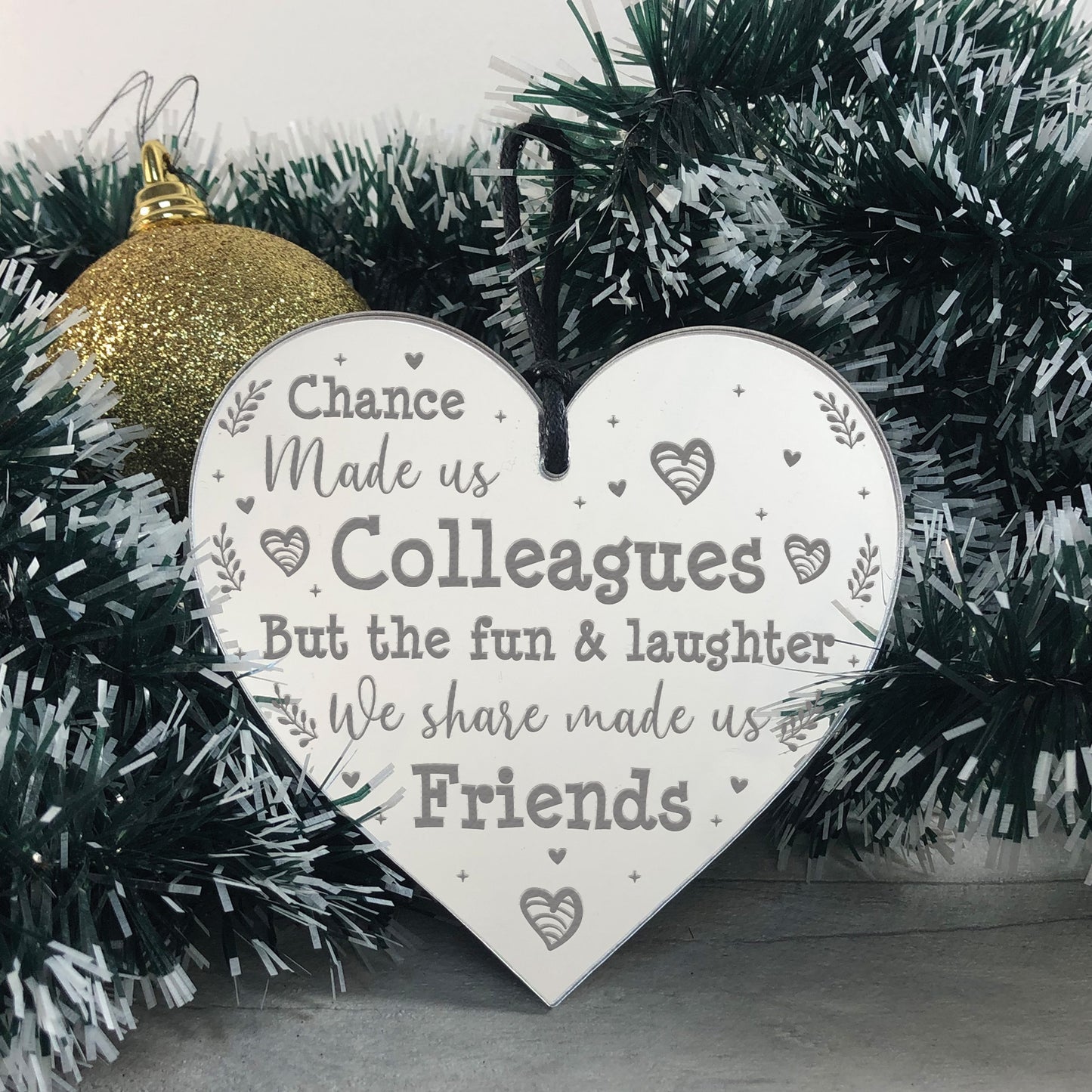 Chance Made Us Colleagues Acrylic Heart Colleague Leaving Gift