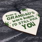 Funny Grandad Gifts Novelty Wooden Heart Birthday Grandad Gift