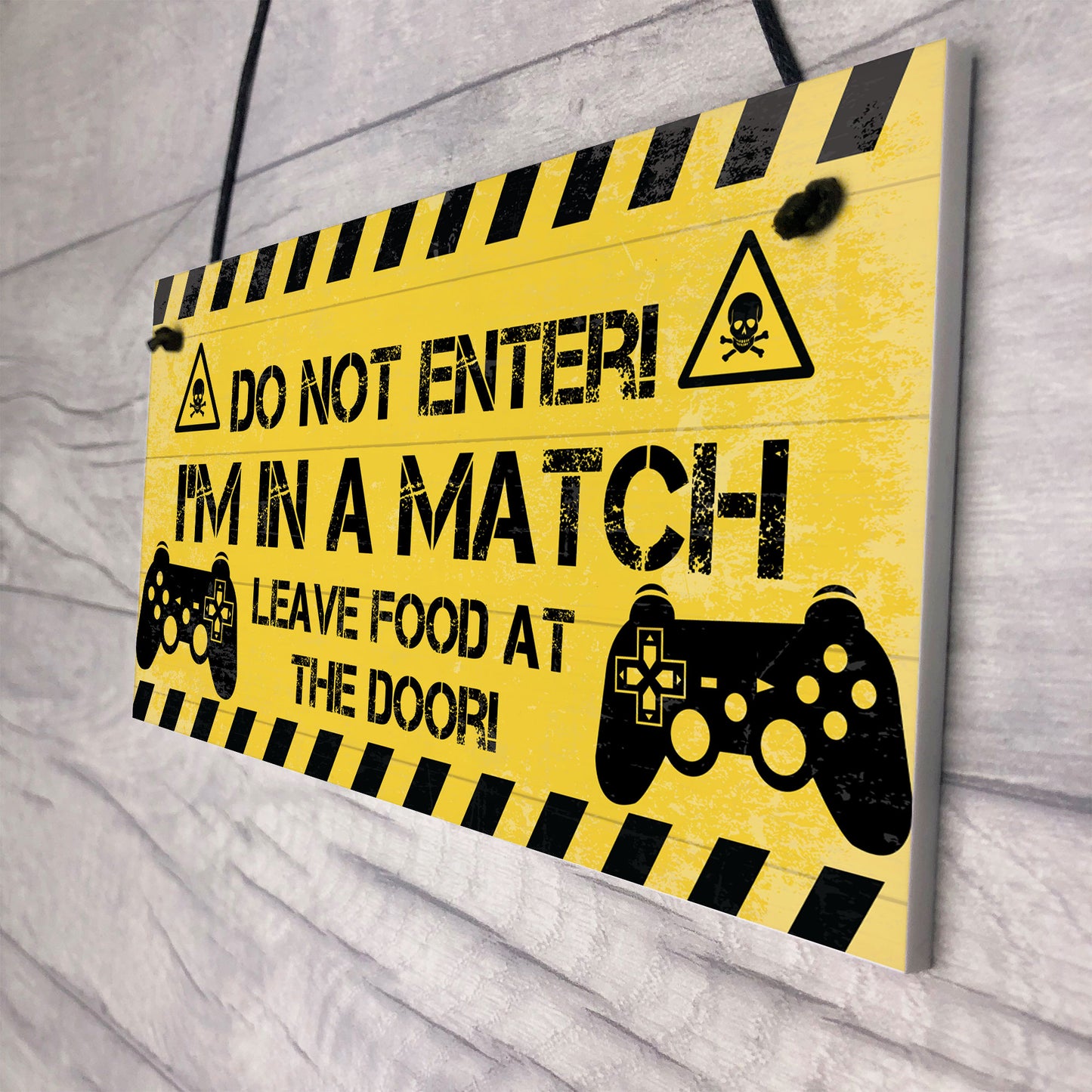 Gamer Warning Plaque Gaming Bedroom Accessories Novelty Sign