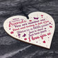 Friendship Wood Heart Plaque Gift Best Friend Thank You Keepsake