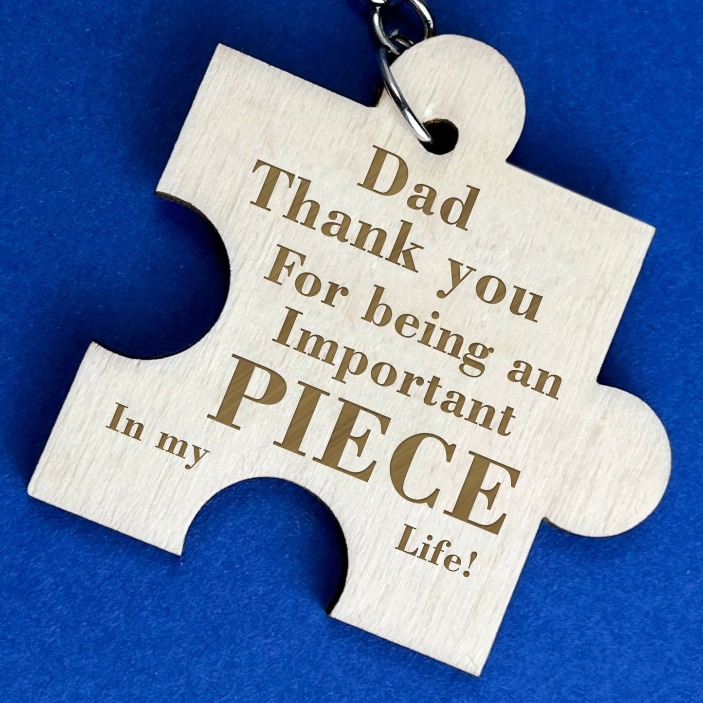 Gift For Dad Fathers Day Birthday Wood Keyring Thank You Gift