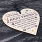 Best Friend Plaque Wood Heart Friendship Sign Best Friend Xmas