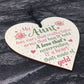 Best Friend Auntie Heart Gift Wood Chic Sign Birthday Keepsake